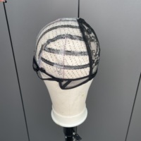 Nouveauté : Bonnets de perruque extensibles et ventilés, solubles dans l'eau, avec sangle réglable pour perruques tissées et filets à cheveux pour femmes