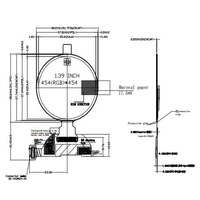 Module d'affichage AMOLED rond Huaxin de 1,39 pouce, 454x454, interface MIPI/SPI, haute résolution (PPI), pour montres connectées et appareils portables.