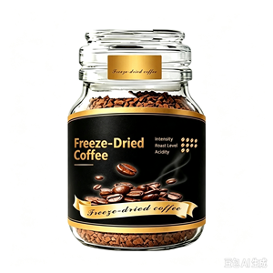 Delizioso Caffè Nero Liofilizzato Puro, Polvere di Espresso Istantaneo per Fitness ed Energia Quotidiana Salutare, Lattina da 100g - Product Image 1