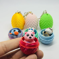 Œuf surprise à remplir pour sacs cadeaux d'enfants, œuf imprimé en 3D avec petit animal articulé, cadeau artisanal en plastique pour Pâques et Noël