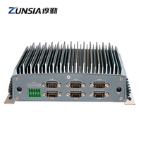 Mini PC industriel sans ventilateur avec processeur Celeron J6412 X86, 2 ports LAN, 6 ports COM, 2 x DDR4 8 Go de RAM, 256 Go de SSD