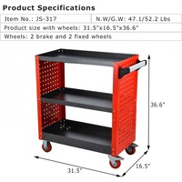 Chariot de rangement multifonctionnel pour outils, boîte à outils sur roulettes pour mécanicien