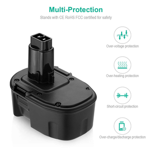 סוללת כלי עבודה נטענת Goxion Factory C&P Dewat 14.4V 3000mAh <span class=keywords><strong>Ni</strong></span>-<span class=keywords><strong>MH</strong></span> דגם DC9091 מחומר ABS+PC עמיד בפני אש, 800 מחזורי טעינה - Product Image 4