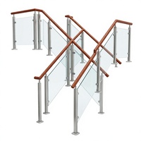 Système de balustrade en verre en acier inoxydable commercial sans cadre pour projets hôteliers et d'appartements