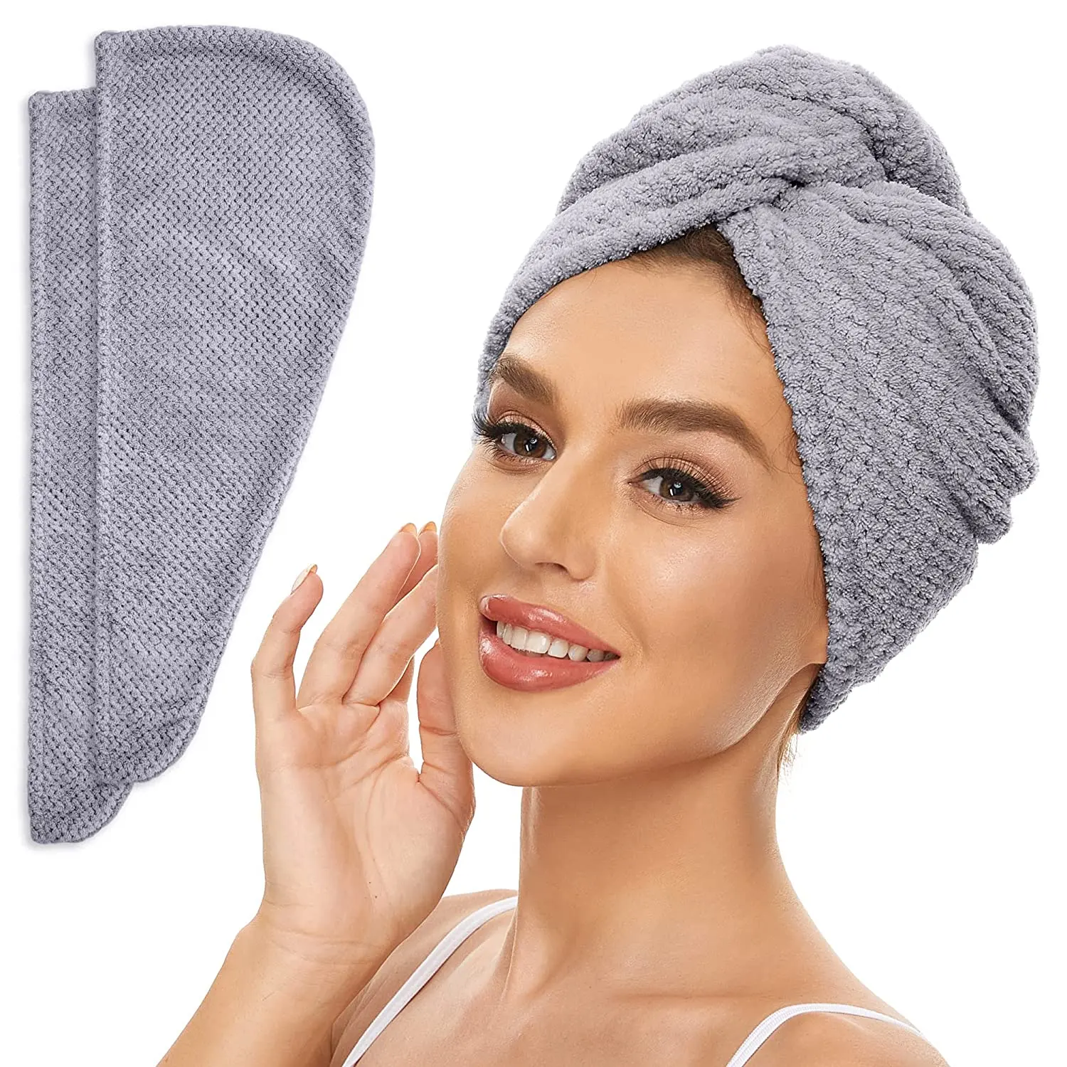 Sıcak satış duş Spa Bandana saç kuru kap türban mikrofiber havlu kuru saç havlu