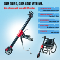 Remorque pour fauteuil roulant électrique, unité d'assistance électrique à fixation rapide pour fauteuil roulant manuel