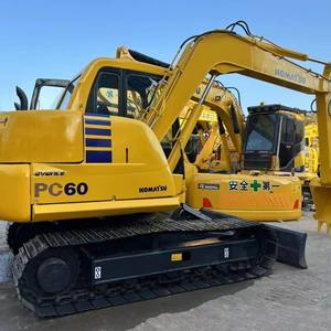 Mini-excavatrice d'occasion 6 tonnes PC60, mini-pelle sur chenilles haute performance pour travaux de terrassement - Product Image 3