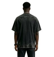 T-shirt graphique DTG surdimensionné TaiDe personnalisé, effet délavé, style streetwear vintage pour hommes, vente en gros