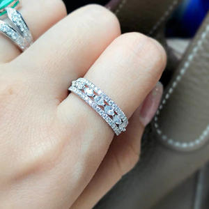 Anello da Donna F984 in Oro Bianco con Diamante Taglio Brillante Rotondo Colore G Naturale Gioiello Classico per Fidanzamento - Product Image 3