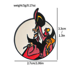 Pin de Metal con Diseño Único de Personajes de Anime, TV y Cine, Bruja, Enano, Broche Creativo de Aleación, Accesorio Digital - Product Image 6