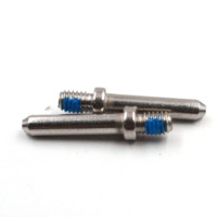 Pin Bahu Kepala Bulat Stainless Steel M2x15mm M2.5x18mm M3x24mm dengan Patch Nylon Biru untuk Penandaan