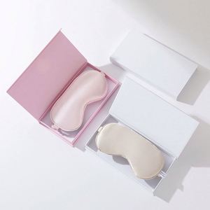 Adjustable Silk Sleep Softest Breathable Satin Sleeping <b>Eye</b> <b>Mask</b> Box for Airplane Travel Rest Gift - Product Image 1