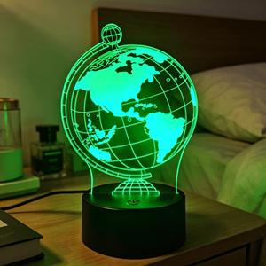 Lampe de table LED 3D à commande tactile, motifs changeants de couleur, vente chaude - Product Image 4