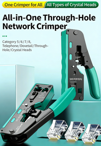 Pinza Crimpatrice Modulare 3-in-1 per RJ45/RJ12/RJ11 - Adatta per Prese Ethernet/Telefono CAT5/CAT6/CAT7 - Product Image 5