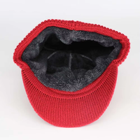 Gorro de Punto con Diseño Fair Isle, con Visera y Forro Polar, para Hombre y Mujer