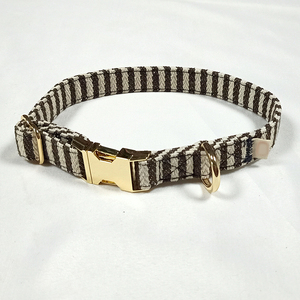Suministros para mascotas <span class=keywords><strong>Collar</strong></span> de perro con estampado personalizado Hebilla de metal dorado <span class=keywords><strong>Collar</strong></span> ajustable para mascotas para perros, collares de algodón para mascotas ecológicos - Product Image 5