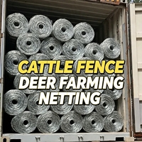 Grillage métallique galvanisé haute résistance pour clôture de ferme, protection des animaux (bovins, ovins, cervidés) pour pâturages et ranchs, vente en gros