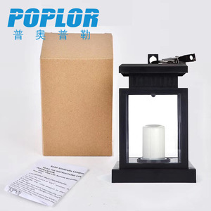 Lanterne solaire Poplor, lumière LED en forme de bougie, décoration de jardin extérieure, résistante à l'eau, lampe suspendue portable - Product Image 3