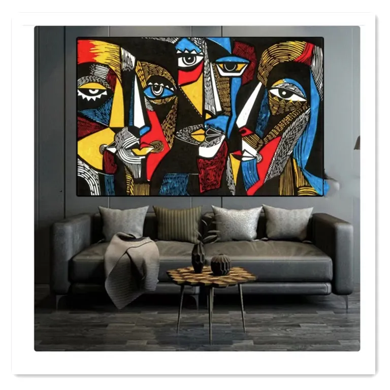 ArtUnion Picasso artwork Home decoration abstract figure & portrait paintings framed printed canvas Crystal porcelain painting