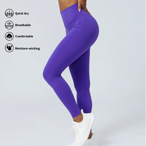 Leggings de Cintura Alta para <span class=keywords><strong>Mujer</strong></span>, de Secado Rápido, para Gimnasio y Fitness, Venta al por Mayor, <span class=keywords><strong>Pantalones</strong></span> de Yoga a la Moda - Product Image 2