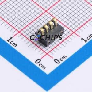 GT-BTP16004-0220B-014C Blade/Spring Contact Battery Connector SMD,P=1.6mm Connector Spring Contact Type 1.6mm 4P Vertical Mount - Product Image 1