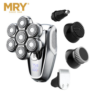 Mry Mens Hói Mũi Thợ Cắt Tóc Tóc Dao Cạo Điện Có Thể Sạc Lại Xách Tay Mạnh Mẽ Xách Tay 5-Trong-1 Không Thấm Nước Máy Cạo Râu Điện - Product Image 6