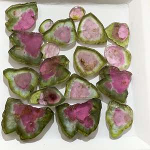 Tranche de tourmaline pastèque de haute qualité, pierre précieuse naturelle, grande taille, pierre précieuse en vrac - Product Image 2