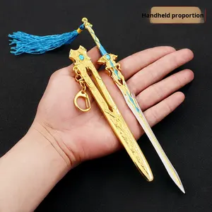 Souls Land อนิเมะโมเดลอาวุธต่อพ่วง, <span class=keywords><strong>รุ่น</strong></span>ทองเจ็ดดาบสังหารกำหนดโลโก้เองดาบเหล็กสะสมดาบ<span class=keywords><strong>พ</strong></span>วงกุญแจดาบ - Product Image 3