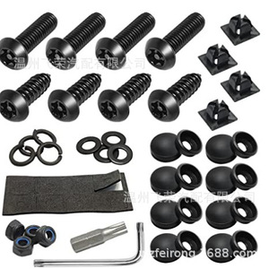 304 Stainless Steel License Plate <b>Frame</b> Screws And <b>Clips</b> 177mm For Us Standard Plate General Use - Product Image 1