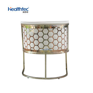 नाखून सैलून फर्नीचर सफेद लक्जरी पेडीक्योर ग्राहक कुर्सी के साथ धातु पैरों के साथ - Product Image 6