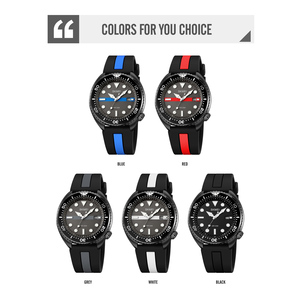 Reloj cronógrafo redondo para hombre, correa de silicona de lujo, reloj de cuarzo resistente al agua 30M, relojes al por mayor - Product Image 3