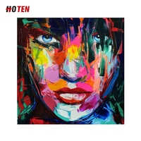 Françoise Nielly, portrait abstrait personnalisé peint à la main sur toile, figure et portrait, reproduction d'art de peinture à l'huile pour décoration murale