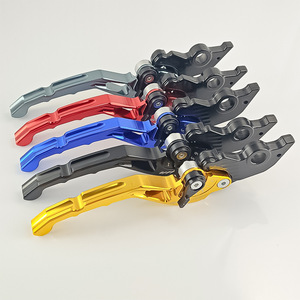 Levier d'embrayage et de frein CNC en aluminium Qiangye pour moto, 8 trous, frein à disque avant, frein à tambour arrière, guidon noir, rouge, bleu, argent, or - Product Image 1