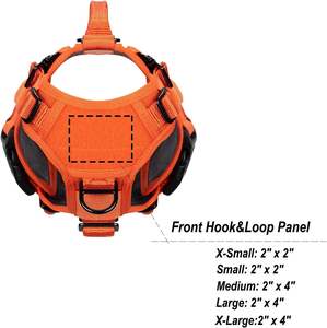Hiphoppet rompi anjing taktis, rompi anjing Molle dengan gesper 6X dengan pegangan tidak menarik klip depan luar ruangan - Product Image 5