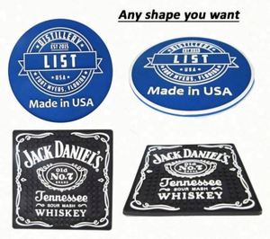 Sous-verres réutilisables en caoutchouc, sous-verres en vinyle, sous-verres personnalisés pour boissons, imprimés - Product Image 5