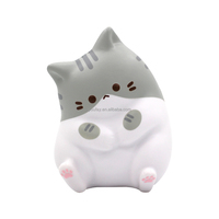 Jouet anti-stress sensoriel en forme de chat de dessin animé mignon, en PU souple à rebond lent, pour soulager le stress, unisexe, 14 ans et plus, jouets d'Halloween
