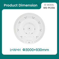 Spa de luxe Mexda Outdoor Rond Hottub avec massage et piscine WS-PC01A