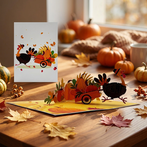 Décoration de maison 3D personnalisable, style animal de la Turquie, design en papier fait main, pop-up de Thanksgiving, best-seller - Product Image 5
