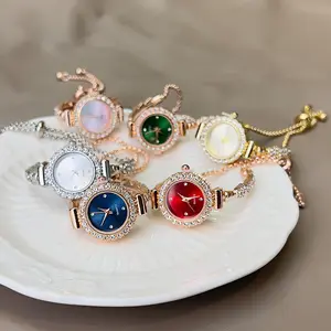 Popular Bracelet Watch Women's Quartz Watch Fashion Alloy Diamond Snake Shape Watch