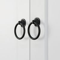 Poignée de meuble MAXERY ORB noir mat, poignée de tiroir courbe O, quincaillerie moderne pour projet de cuisine sur mesure de villa