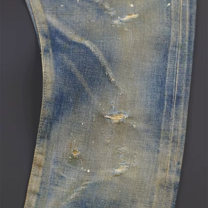 Jeans de Mezclilla de Alta Calidad, Corte Regular, Tela Selvedge, Lavado Claro Japonés, Cintura Media, Casuales, Transpirables, Tejido - Product Image 6