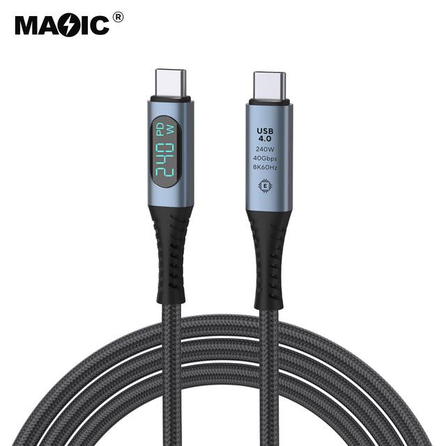 NEW USB4 Type C Data Cable 40Gbps PD100W/240W 8K 60Hz Thunderbolt3 1m HDTV