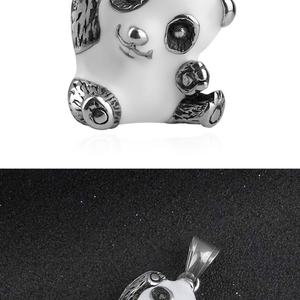 Dijes de Acero Inoxidable con Diseño de Panda en Plata Antigua, Personalizados de Fábrica, para Collares y Joyería Unisex, Gran Venta para Fiestas y Eventos - Product Image 4