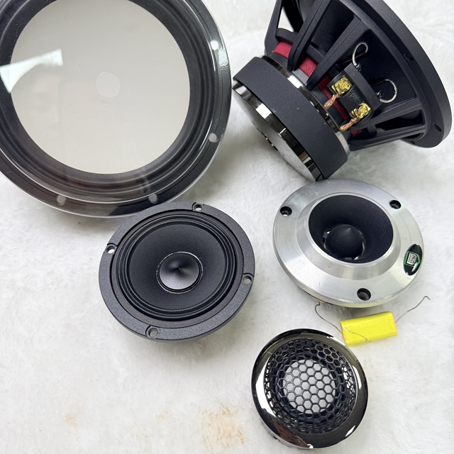 Hi-Fi Sound Quality Bass Speaker for Car Door Car Speaker Box With Amp 6.5-inch Pure Primary Color Aluminum Basin Car Speakers
