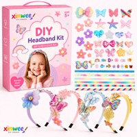 Kit de Fabrication de Bandeaux DIY pour Filles de 5 à 12 Ans – Sans BPA, Coffret Cadeau Premium – Ensemble Créatif Éducatif avec Satin et Breloques