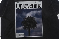 T-shirt à manches longues pour homme, personnalisé, surdimensionné, noir délavé, avec impression DTG motif palmier, effet vieilli et usé, style streetwear