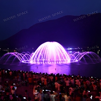 Fuente de Agua Flotante para Lagos, Programable DMX, RGB, con Música, para Paisajes Comerciales, Directo de Fábrica
