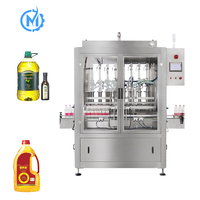 Ligne de remplissage automatique d'huile de coco et d'olive en bouteille de 1 litre, machine de remplissage à pompe à piston