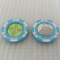 Lecteur de pente verte moderne amélioré Marque de balle double face Nouvelles fournitures de golf Sensibilisation à la position de balle améliorée Artisanat en métal plaqué