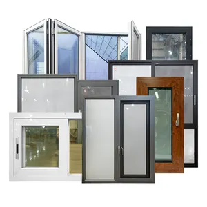 أبواب ونوافذ Hihaus Foshan مخصصة أمريكية من الزجاج المقسى المصنوع من الألومنيوم ويعمل بتقنية nfrc